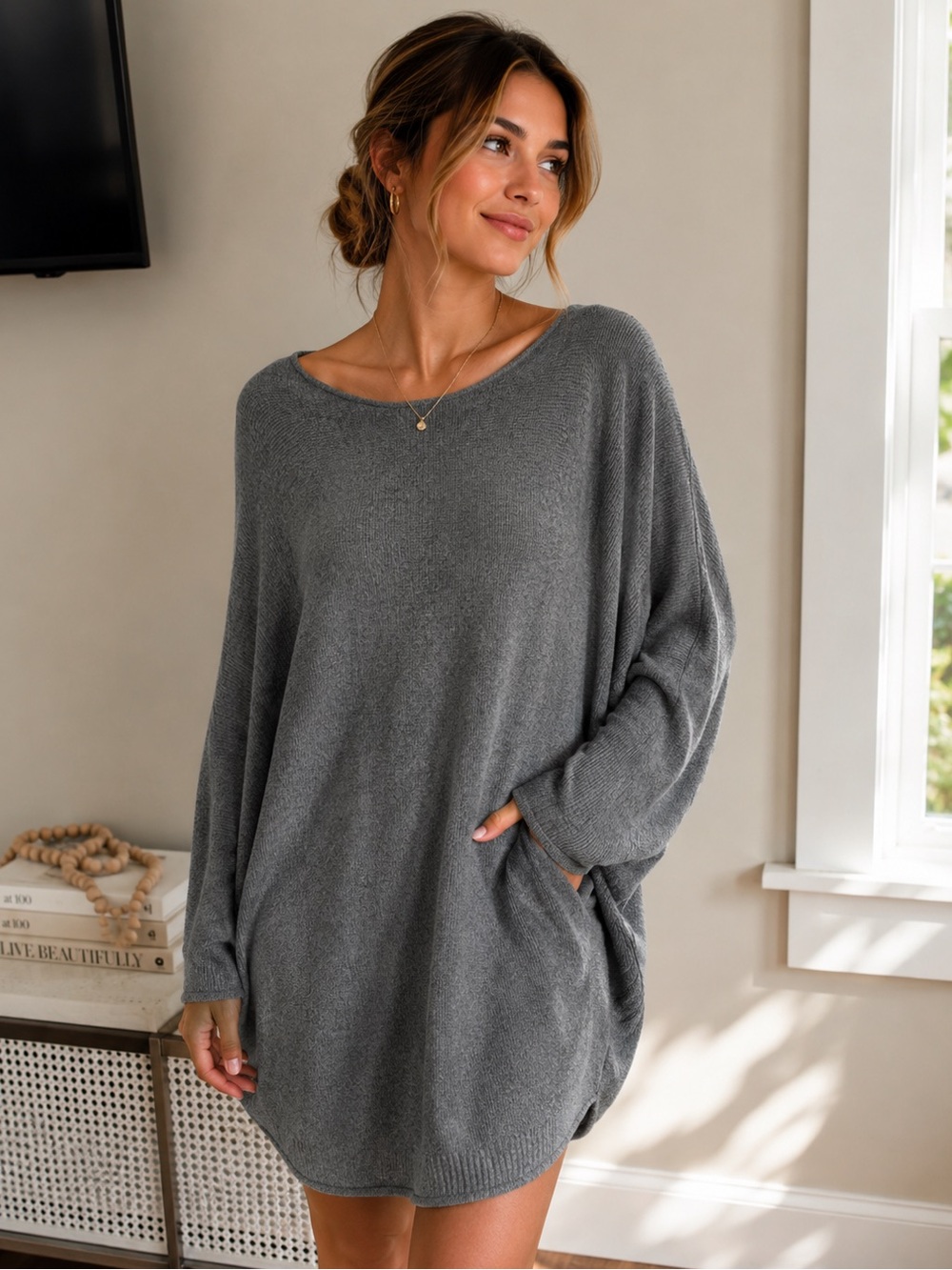 Michael Kors Charcoal Knit Dress